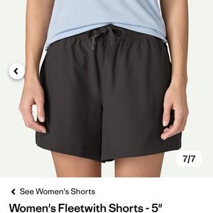 Patagonia Black Athletic Shorts with Elastic Waistband